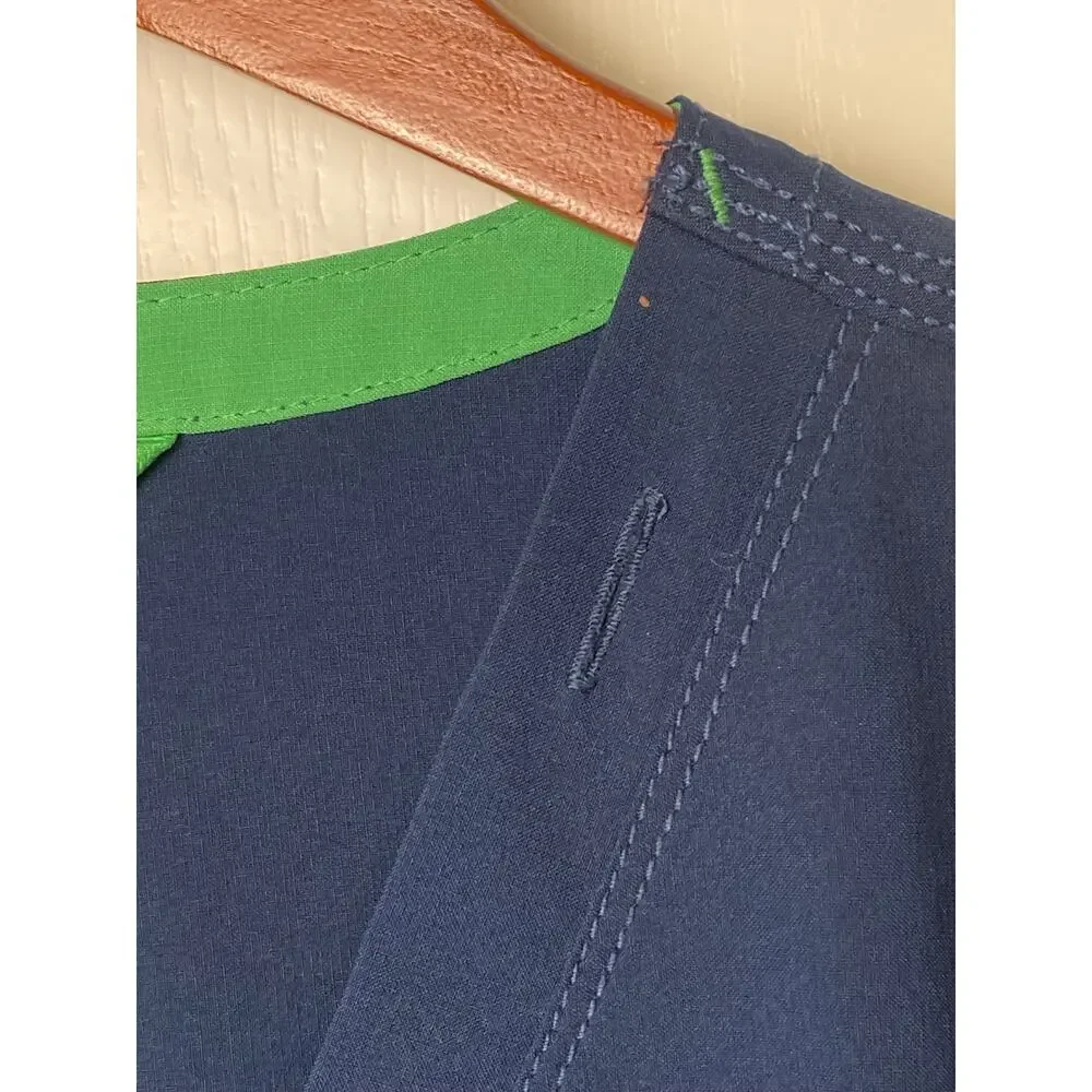 Carhartt Blue Green V-neck Force Scrub Top Women's Size Large